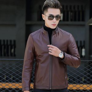 Jacket Men's Leather Men Casual Moto&Biker Street Style Clothes Real Coat & Faux