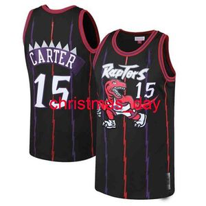 Maglia personalizzata cucita # 15 Vince Carter 1998-99 Hardwood Classic Reloaded Swingman Jersey Maglia da basket giovanile da donna da uomo XS-6XL