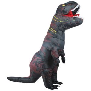 Aufblasbares Kostüm Erwachsene Kinder Dinosaurier T REX Kostüme Blow Up Kostüm Maskottchen Cosplay Kostüm für Männer Frauen Kinder Dino Cartoon Q0910