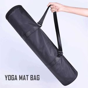 Waterproof Yoga Mat Bag Gym Backpack Oxford Shoulder Case for 70*17cm Portable Carry Without Q0705