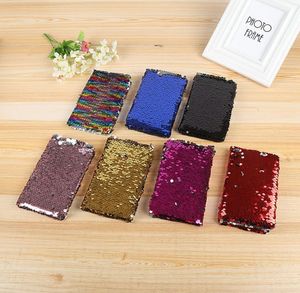 Kreativa Mermaid Magic Sequins Notepads Resor Journal Reversible Glitter Sequin Office Notebook School Diary Stationery Gift A6 SN6000