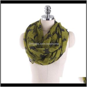 Wraps Hüte, Handschuhe Fashion Aessories Drop Lieferung 2021 Moose Infinity Loop Snood Frauen/Damen Elch Print Kreis Schals Tier Hirsch Bandana