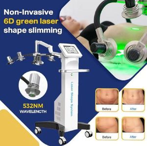 Salongebrauch 6D Non-Invasive Lazer Shape Sliming Beauty Machine mit 532 nm Green Light Body Contouring Maquina Laser Fat Burner Loss Weight Equipment