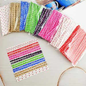 1000pcs 9cm colorful Metallic Hearts Twist Ties Gift Wrap Sealing Binding Wire For Plastic Candy Cookie Cake Bag Wedding Birthday Gifts Lollipop packing 100pcs/set