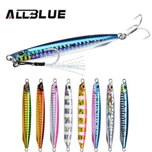 AllBlue Drager Super Slim SSZ Metal Casting Jig 20g 30g Shore Arrastar Jigging Jigging Colher De Zinco Isca de Pesca Artificial Isca 211224