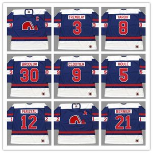 Custom J.C. TREMBLAY Quebec Nordiques 1970's WHA Hockey Jersey Vintage SERGE BERNIER REJEAN HOULE REAL CLOUTIER AUBRY K1 Abbigliamento sportivo Qualsiasi nome Numero S-5XL