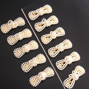 Frau Design künstliche Perlen Haarnadeln Kreative Mädchen Haar Clips Bogen haarspange Dame Party Favor Haarnadel T2C5211