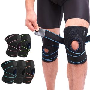 1 st Knee Pads Brace Protector Fitness Knee Pads for Work Compression Knä Support Basketbollvolleyboll Sportband Coolfit Q0913