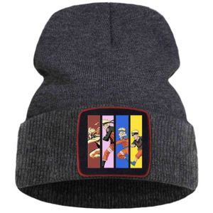 NRT вязаные шапки бегущие японские аниме шансы шапка повседневные SimpleWinter Hats хип-хоп унисекс вязаная крышка открытый хлопчатобумажный капот шляпы Y21111