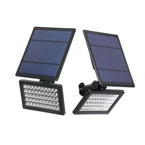 5W Solar Power 50 LED Spotlight Waterproof Landscape Wall Security Light for Outdoor Garden Lawn - White