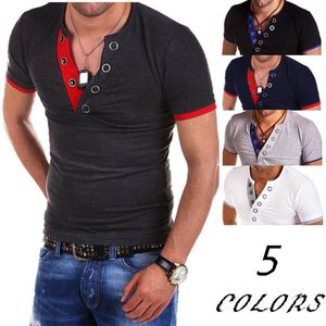 Wholesale nice clothes resale online - Men s T Shirts T Shirts Men Casual Button Collar T Shirt Clothing Nice Summer Tops Short Sleeve Cotton Tee Shirt Homme