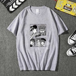 Anime jojo t-shirt mode kort t-shirt avslappnad unisex y0809