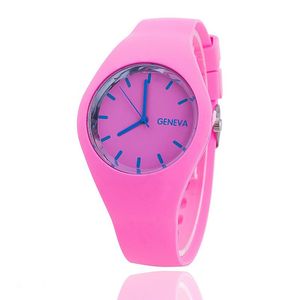 숙녀 시계 가죽 스트랩 쿼츠 시계 사파이어 간단한 스타일 스포츠 손목 시계 몬트르 드 Luxe Color4