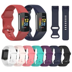Silicone Wrist Band Straps for Fitbit Charge 5 Smart Watch Replacement Wristband Strap Bracelet Watchband Accessory