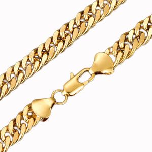 Wholesale 24k fine gold chain resale online - Fine wedding Jewelry K Real YELLOW GOLD CHAIN INISH SOLID HEAVY MM XL MIAMI CUBAN CURN LINK NECKLACE CHAIN Best Packaged Unconditional Lifetime