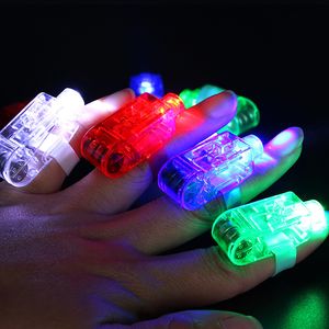 LED upplyst gadget leksak finger ring lampor glöd laser strålar parti flash barn utomhus rave party leksaker uf159