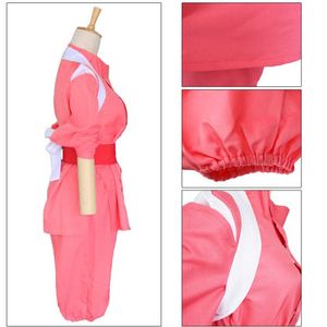 Hot Anime Movie Wystawa Cosplay Garnitury Takino Chihiro Pokaż Kostiumy Kamikakushi Girls Pink Kimono Zestawy Damskie Party Wig Y0913