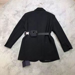 Kvinnor Fashion Casual Blazers Designer Suit Retro Single-Breasted Jacket Långärmning Kontorrockar med Belt Luxury Womens Lämpliga kläder S15 S kapabla