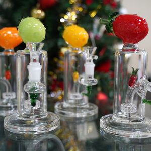 7 polegadas frutas de vidro heady bongs originais bong bong straight typ fookahs abacaxi forma Óleo Dab equipamentos 14mm feminino articulação chuveiro canos de água com tigela