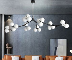 Post Modern LED Chandelier fission Branches Style Glass Balls Ceiling Lamp Living Room Dining Bedroom Lighting Fixtures