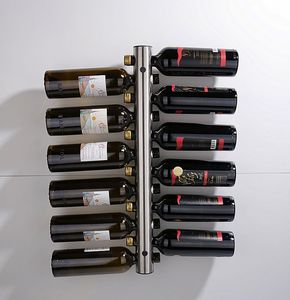 30 pcs nova barra de aço inoxidável ferramenta de vinho prateleira de vinhos porta montada na parede 8 furo garrafas 12 garrafa livre DHL FedEx navio