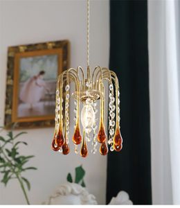 Lámparas colgantes de cristal Vintage para dormitorio, mesita de noche, guardarropa, sala de estar, porche, Loft, escalera, iluminación Art Deco