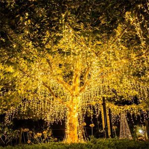 Solar Light String Водонепроницаемый Fairy Lights Открытый Гирлянда Света Свадьба Рождественские Украшения Улица Садовые Лампы Патио Декор 21122