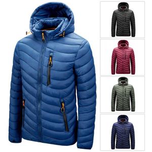Wholesale water resistant hat for sale - Group buy Mens Jackets and Coats Hooded Removable Cap Lightweight Water Resistant Packable Puffer Jacket Coat for Men X0805