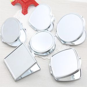 Mini maquiagem espelho portátil portátil compacto maquiagem espelho de mão bolso cosmético coração-em forma de maquiagem espelho personalizado