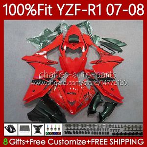 OEM-Verkleidungsset für Yamaha 100 % passend für YZF-R1, YZF1000, YZF R1 2007–2008, Karosserie 91Nr