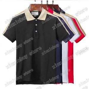 2021 Mens Designer Polo Shirts Lyxig Italien Män Kläder Kortärmad Mode Casual Mäns Sommar T-shirt Många färger Tillgänglig Red Size M-3XL