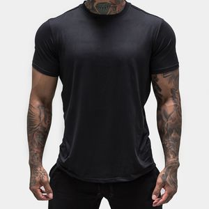 Ny sommar streetwear tshirt kortärmad T-shirt Män märke Gym Muscle Tees Bodybuilding Fitness Men Tops Cotton Singlets 210421