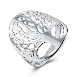 100 Sterling Zilveren Ring Tree of Life Ringen voor Dames Klassieke Accessoires Anillos Fijne Sieraden Nieuwe Moederdag Moeder Geschenken V2