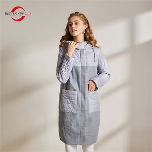 MODERN SAGA Herbst Frauen Mantel Baumwolle Gefütterte Jacke Mit Kapuze Parkas Frauen Lange Jacke Casual Weibliche Mäntel Winter Damen Mäntel 210916