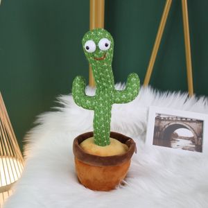 Wholesale Christmas interior decoration will sing and record glowing cactus toys suitable for learning, festivals, preschool education and o