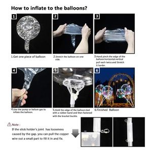 LED Hafif Balon Yenilik Aydınlatma Gül Bobo Ball Buket Kabarcık Balonları Sevgililer Günü İçin Dize Işıkları Doğum Günü Düğünler Diy Hediyeler Kızlar Kadınlar 20 inç usastar