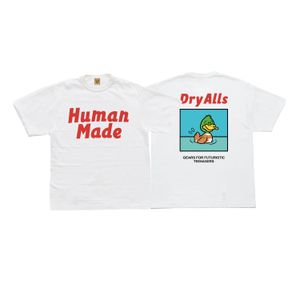 T-shirt 2022 Human Made Men Kvinnor Kort ärm T-skjorta Högkvalitativ bomullstryck Topp TEE TEE Summer Style