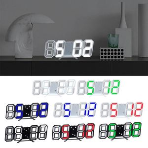 Wall Clocks Date Time Nightlight Display Table Desktop Alarm Clock From Living Room 3D Large LED Digital