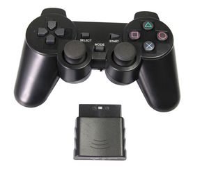 Wholesale Game Controllers 2.4G Wireless Analog Controller Twin Vibration Kompatibel för PS2 PS1 PSX med detaljhandelspaket