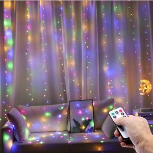 Strings 3m LED Fairy Lights Garland Curtain Light Remote Control USB String Christmas Decorations On The Window