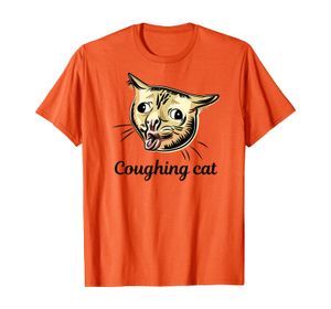 Hässliches lustiges hustendes Katzen-Meme-T-Shirt