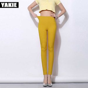 18 Renkler Yüksek Bel Kadın Kalem Pantolon Şeker Renk Streç Tayt Artı Boyutu 5XL Bayanlar Rahat Pantolon Femme Pantalon 210608