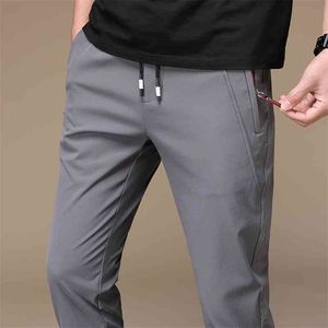 Summer Men Sweatpants Warm thin Pants Loose Elastic Waist Pants Casual Pants Trousers Big Plus Size 38 210723