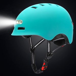 Motorcycle Helmets Riding Safety Helmet Lluminated Warning Light Cycling Electric Scooter Balance Car Ventilation Breathable Motorcycles