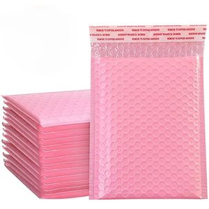 Bubble Mailers Saco envelope rosa autocolante Sacos de correio acolchoados Expresso Embalagem à prova de choque