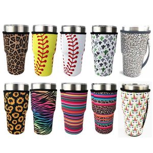 Drinkwares Handle 30oz Reutilizável Ice Coffee Cup Sleeve Cover Neoprene Isolated Sleeve Holder Case Bags Pouch For 32oz Tumbler Mug Water Bottle Estoque