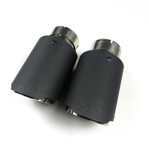 One Pair Carbon Fiber Exhausts Tips Universal Exhaust Tail End Pipe Akrapovic Car Muffler Tailtip the nozzle