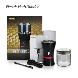 Waxmaid retial 4.7 inches electric herb kit grinder smoking accessories with nice gift box including a glass jar ship from CA local warehouse on Sale