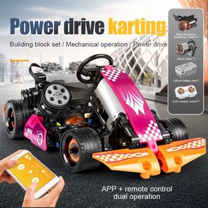 App RC Motormed Go-Kart Racing車のビルディングブロックモールドキング18026ハイテクモデルクライミング車子供教育クリスマスプレゼント誕生日おもちゃ子供のための誕生日のおもちゃ