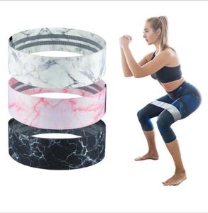 Elastico tessuto a maglia anca bande di resistenza all'anca nero marmo 3 pezzi set di allenamento bottino tensione elasticizzato per sport fitness palestra yoga attrezzature per la formazione yoga